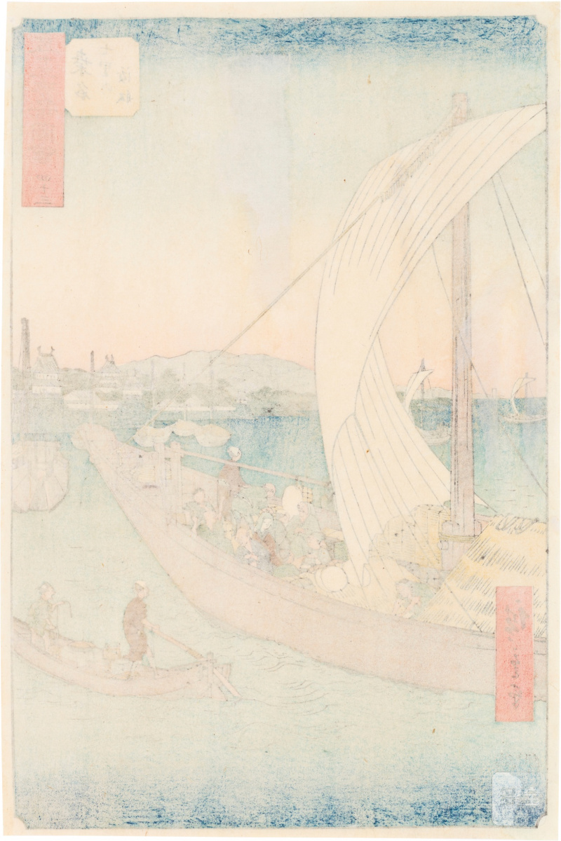 Utagawa Hiroshige (1797-1858) | The complete set of Famous Sights of the Fifty-three Stations (Gojusan tsugi meisho zue), also known as the Vertical Tokaido | Edo period, 19th century - 图92